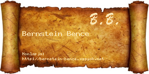 Bernstein Bence névjegykártya